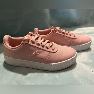 Puma Pink Canvas Chunky Platform Sole Sneaker 9